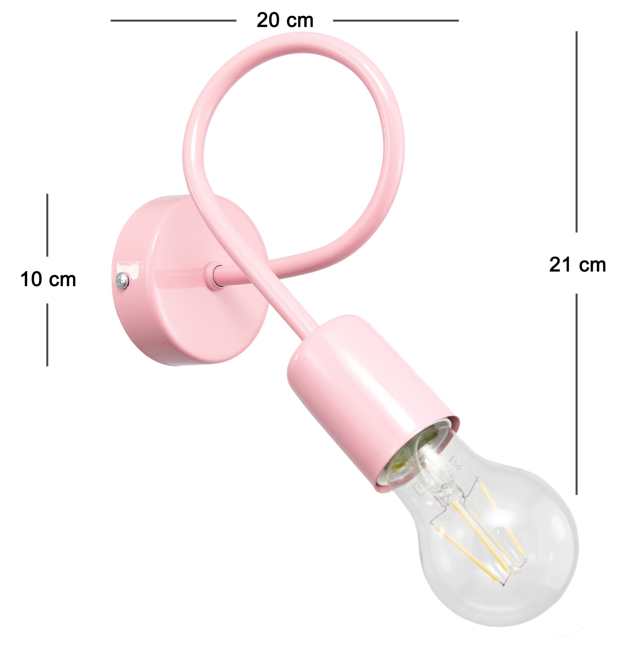 wymiary_Kinkiet loft róż